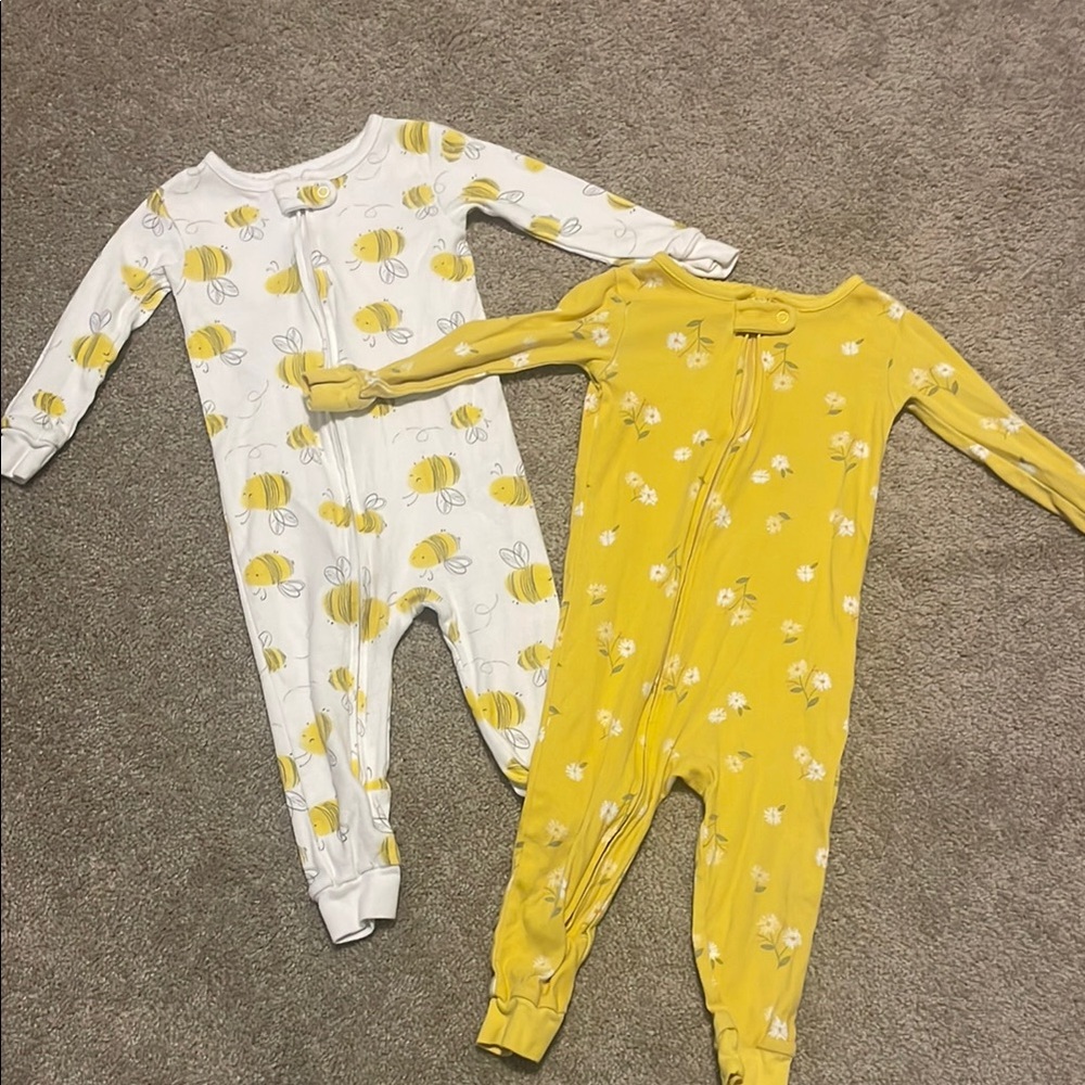 Carter's Yellow and White Bee One Pieces